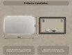Beleuchteter Badezimmerspiegel 60x80/80x60 cm mit neutraler Lichtfarbe 4500K #6
