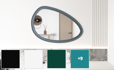Asymmetrischer Spiegel mit dekorativem MDF-Rahmen L304