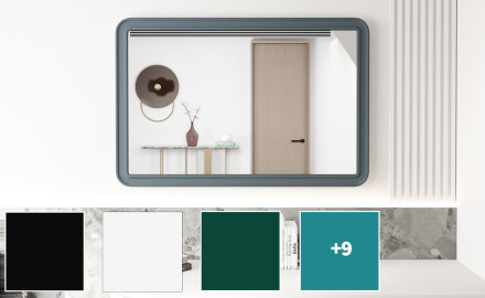 Abgerundeter Spiegel mit MDF-Rahmen L299
