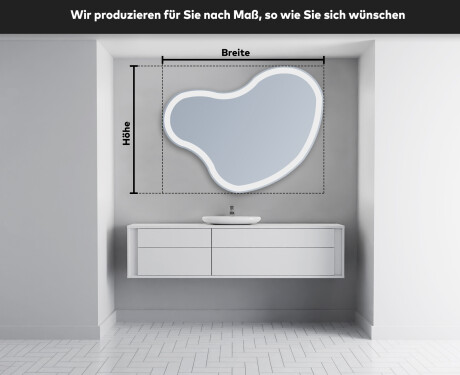 Wandspiegel Beleuchtet unregelmäßige Form N222 #5