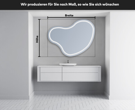 Wandspiegel Beleuchtet unregelmäßige Form N223 #5