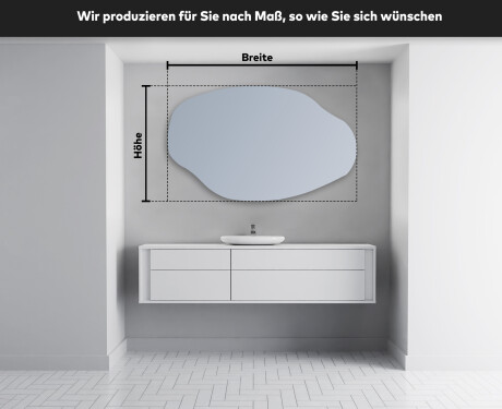 Wandspiegel Beleuchtet unregelmäßige Form O221 #3
