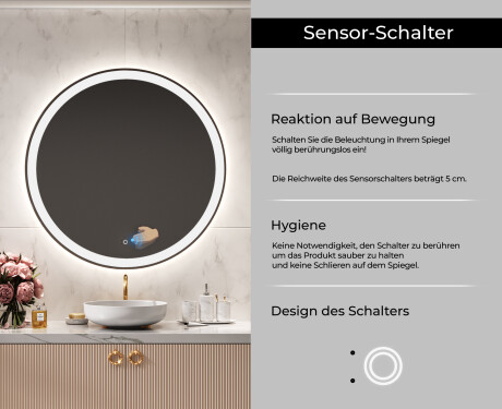 Runder Badspiegel mit LED Beleuchtung L76 #6