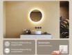 Runder Badezimmerspiegel beleuchtet LED  mit Dual color, Touch Schalter #4