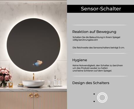 Runder Badspiegel mit LED Beleuchtung L82 #5