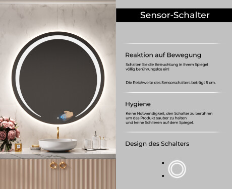 Runder Badspiegel mit LED Beleuchtung L98 #6