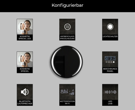 Runder Badspiegel mit LED Beleuchtung L99 #7