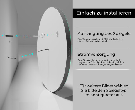 Runder Badspiegel mit LED Beleuchtung L99 #9