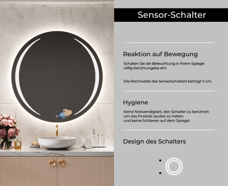 Runder Badspiegel mit LED Beleuchtung L99 #6