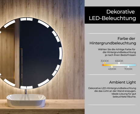 Runder Badspiegel mit LED Beleuchtung L121 #4