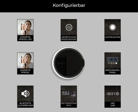 Runder Badspiegel mit LED Beleuchtung L123 #8
