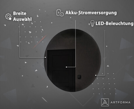 Batteriebetriebener LED Runde Spiegel L82 #4