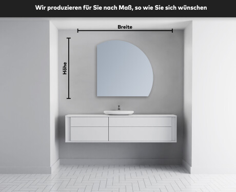 Unregelmäßige Spiegel angeschnitten mit LED Q221 #4