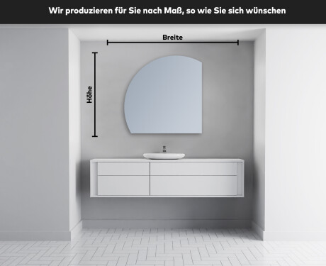 Unregelmäßige Spiegel angeschnitten mit LED X221 #4
