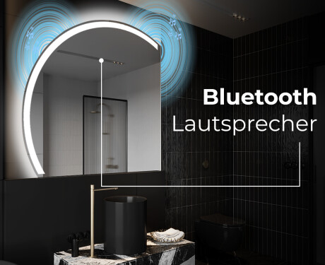 Runder Badspiegel angeschnitten mit LED beleuchting X222 #5