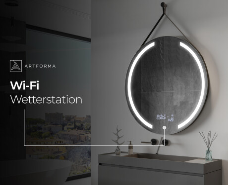 Spiegel rund zum Aufhängen mit Beleuchtung LED L97 #8