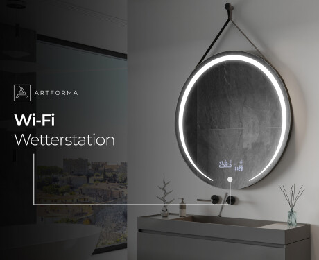 Spiegel rund zum Aufhängen mit Beleuchtung LED L98 #8