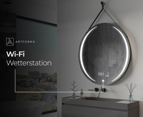 Spiegel rund zum Aufhängen mit Beleuchtung LED L99 #8