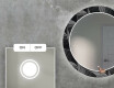 Runder dekorativer Spiegel mit LED-Beleuchtung für das Wohnzimmer - Dark Wave #4