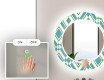 Runder dekorativer Spiegel mit LED-Beleuchtung für das Badezimmer - Abstrac Seamless #5