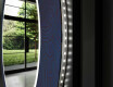 Runder dekorativer Spiegel mit LED-Beleuchtung für das Badezimmer - Blue Drawing #11