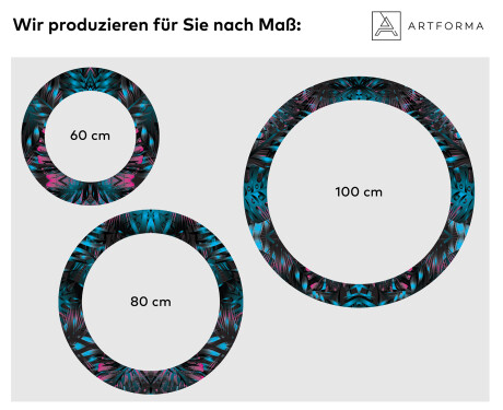 Runder dekorativer Spiegel mit LED-Beleuchtung für das Badezimmer - Fluo Tropic #2