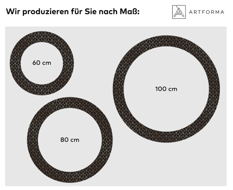 Runder dekorativer Spiegel mit LED-Beleuchtung für das Badezimmer - Golden Lines #2