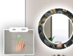 Runder dekorativer Spiegel mit LED-Beleuchtung für das Badezimmer - Goldy Palm #5