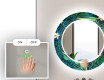 Runder dekorativer Spiegel mit LED-Beleuchtung für das Badezimmer - Tropical #5