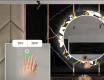 Runder dekorativer Spiegel mit LED-Beleuchtung für das Esszimmer - Bells Flowers #5