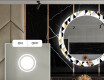 Runder dekorativer Spiegel mit LED-Beleuchtung für das Esszimmer - Geometric Patterns #4