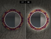 Runder dekorativer Spiegel mit LED-Beleuchtung für das Wohnzimmer - Gold Mandala #7