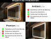 Abgerundeter Badspiegel mit LED Beleuchtung L146 #2