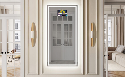 Großer Wandspiegel mit LED Beleuchtung L49