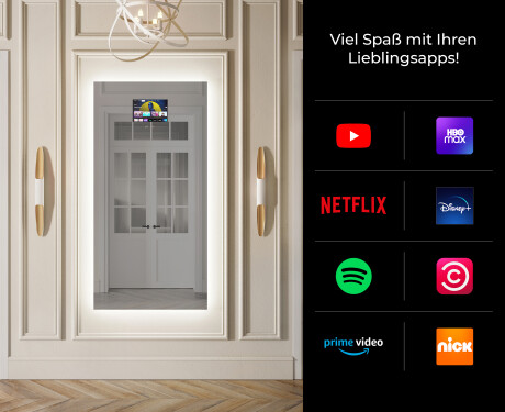 Großer Wandspiegel mit LED Beleuchtung L58 #2