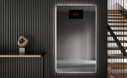 Großer Wandspiegel mit LED Beleuchtung L58