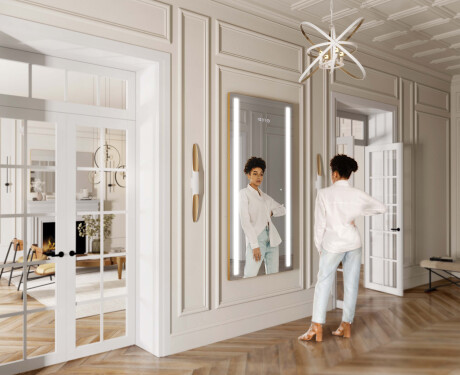 Großer Wandspiegel mit LED Beleuchtung L02 #11