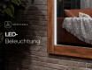 Vertikal rechteckig Wandspiegel LED mit rahmen Massivholz L225 #4