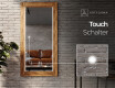 Vertikal rechteckig Wandspiegel LED mit rahmen Massivholz L225 #5