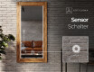 Vertikal rechteckig Wandspiegel LED mit rahmen Massivholz L225 #6