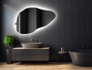 Unregelmäßiger asymmetrischer Spiegel mit LED Beleuchtung P221 #2
