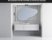 Unregelmäßiger asymmetrischer Spiegel mit LED Beleuchtung P221 #3