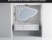 Unregelmäßiger asymmetrischer Spiegel mit LED Beleuchtung P222 #3