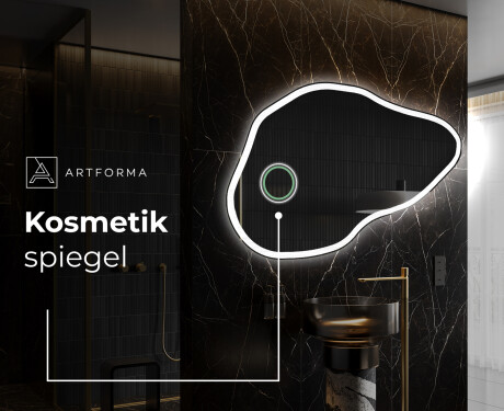 Unregelmäßiger asymmetrischer Spiegel mit LED Beleuchtung P222 #4
