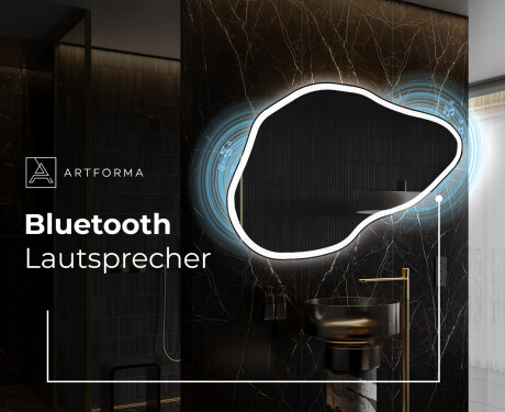 Unregelmäßiger asymmetrischer Spiegel mit LED Beleuchtung P222 #5