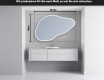 Unregelmäßiger asymmetrischer Spiegel mit LED Beleuchtung P223 #5