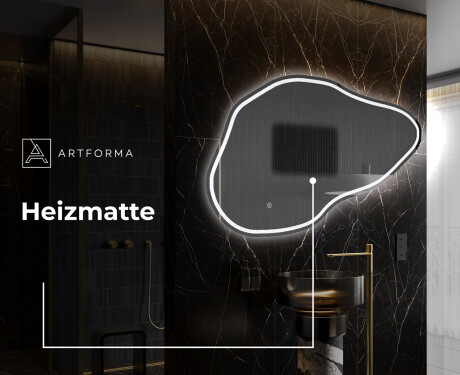 Unregelmäßiger asymmetrischer Spiegel mit LED Beleuchtung P223 #8