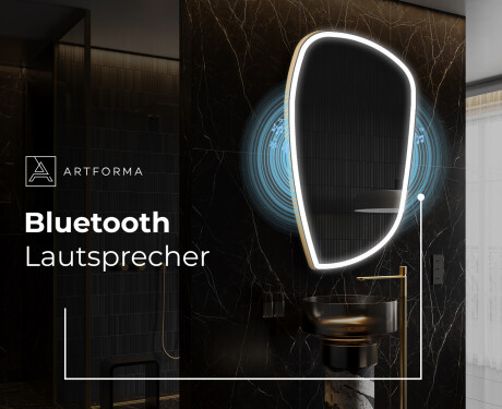 Unregelmäßiger asymmetrischer Spiegel mit LED Beleuchtung I222 #6