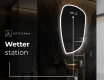 Unregelmäßiger asymmetrischer Spiegel mit LED Beleuchtung I222 #7