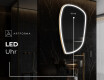Unregelmäßiger asymmetrischer Spiegel mit LED Beleuchtung I222 #8